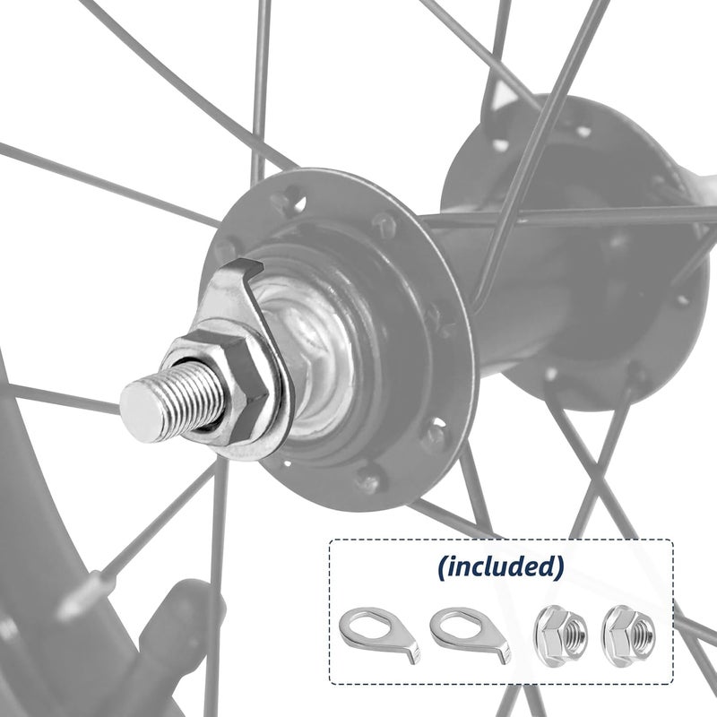 Exceedhub 12/14/16/18/20 Inch Kids Bike Front Wheels Replacement with Solid Air Rubber Tire and Inner Tube, Bicycle Bike Wheels Don't Fit with Huffy Bike(13 Inch Wrench Included) - Image 4
